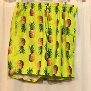 Pineapple swim trunks